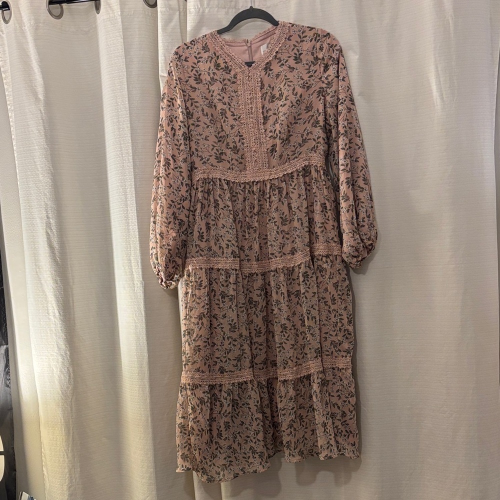 Dainty Jewells Pink Floral Long Sleeve Dress